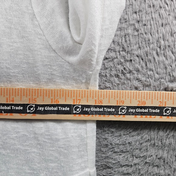 Torrid Open Front Cardigan Women 00 Lightweight Lace Trim White Preppy - Picture 7 of 10